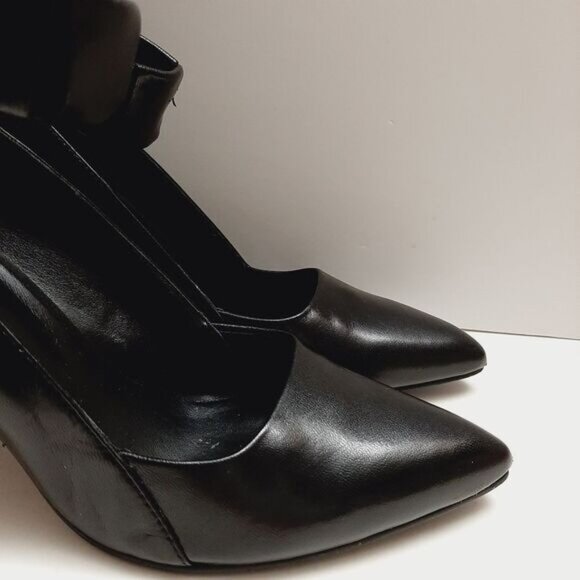 NINE WEST PrepSchool Ankle Strap Pointy Toe High Heel Pumps Black Sz 8.5 M - Picture 3 of 16